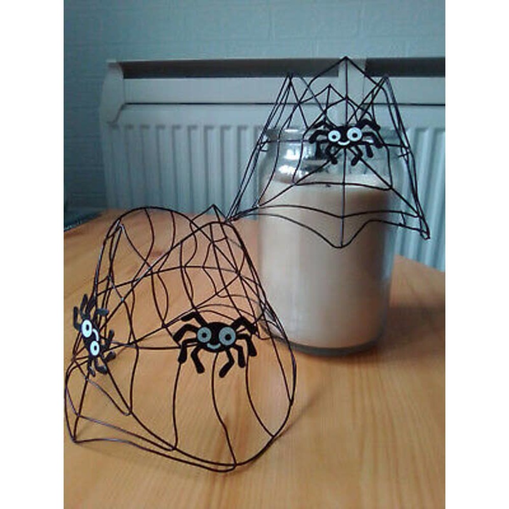 NIB PartyLite Spider Web Jar Candle Shade Halloween Decor P9458 Halloween Candle - Picture 1 of 5